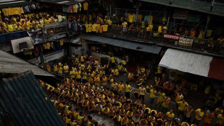 Quezon city jail in the Philippines is overflowing with people arrested during President Rodrigo Duterte's drug crackdown.  Photo: Kate Geraghty