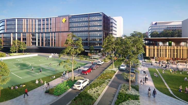 Parramatta pull-out: An artist's impression of the Commonwealth Bank's new buildings due for completion in 2020 at Australian Technology Park near Redfern.  Photo: Supplied