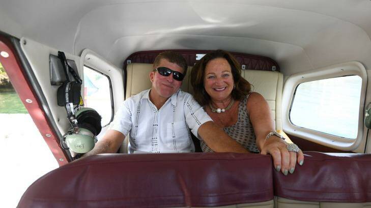 American tourists Jon and Debbie Saxe, from Finger Lakes, took a scenic seaplane flight to Cottage Point.  Photo: Peter Rae 