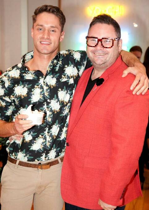 From left; Bruce Summers and Jason Jones at Yo-Chi Carlton Launch. Photo: Fotogroup