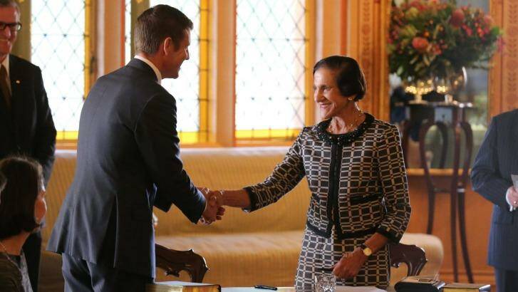 Former premier Mike Baird made an arrangement with Marie Bashir on her retirement as governor that taxpayers would cover the costs of her continuing commitments. Photo: Peter Rae