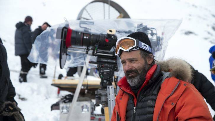 Director Baltasar Kormakur on the set of the film Everest. Photo: Jasin Boland