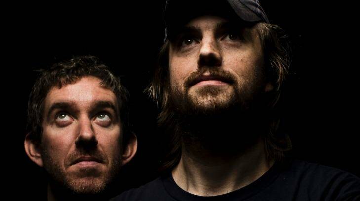 Atlassian's billionaire founders front Mike Cannon Brookes and Scott Farquhar. Photo: Nic Walker