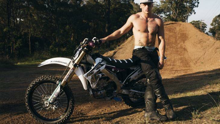 Australian Freestyle Moto X rider Luke McNeill at his training compound in East Kurrajong. Luke is a stunt double for Vin Diesel's upcoming film xXx: The Return of Xander Cage.  Photo: James Brickwood