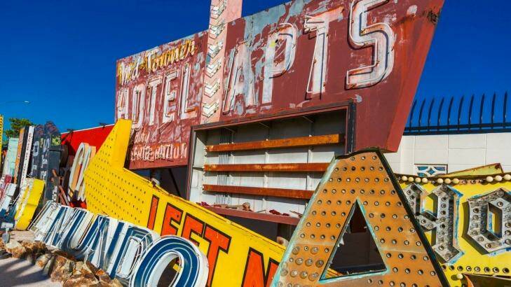 Old signs at the Neon Boneyard, Las Vegas. Photo: Kylie McLaughlin