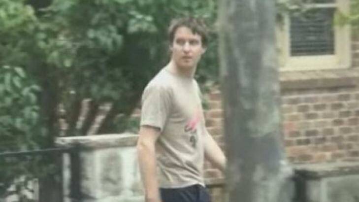 Still from footage shown at ICAC showing Phillip Cresnar.