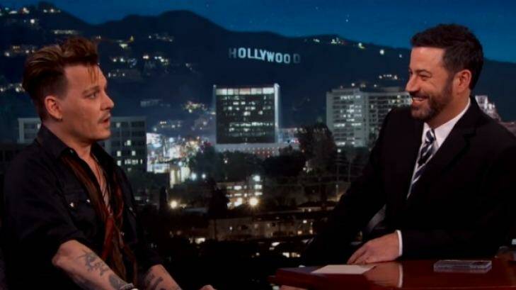 Johnny Depp on the Jimmy Kimmel show.