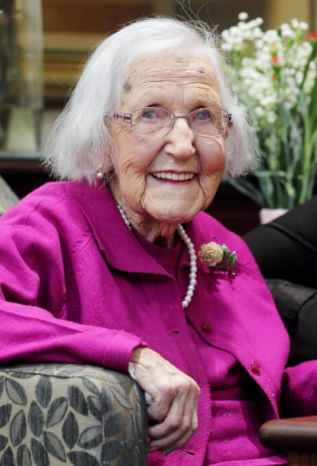 VALE: Doris Macken has died a week after turning 106. She lived in Bathurst for 20 years before moving to Albury 2 years ago. Picture: JOHN RUSSELL
