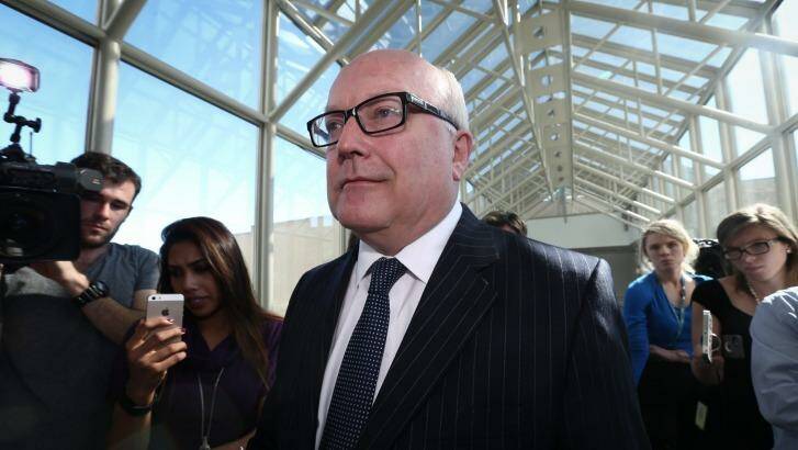 Attorney-General Senator George Brandis has said Australia's environment laws provide a "red carpet" for activists with a political interest in large developments. Photo: Alex Ellinghausen