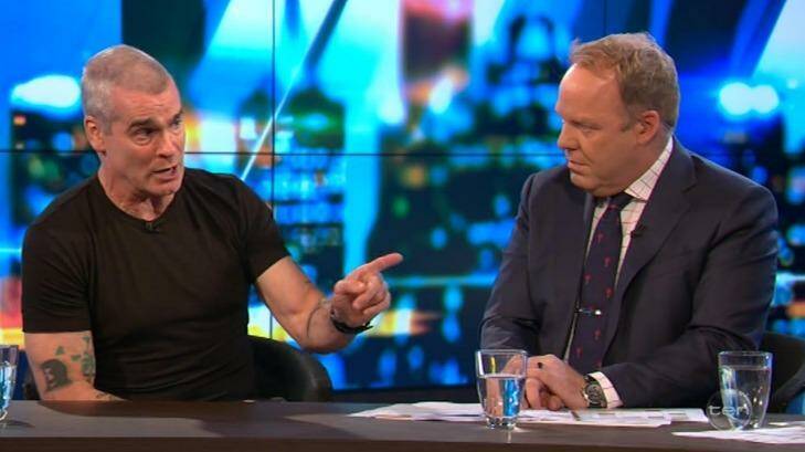 When asked about gun control, Rollins spoke of the need for better mental health and welfare systems in the United States. Photo: Screenshot, Channel Ten