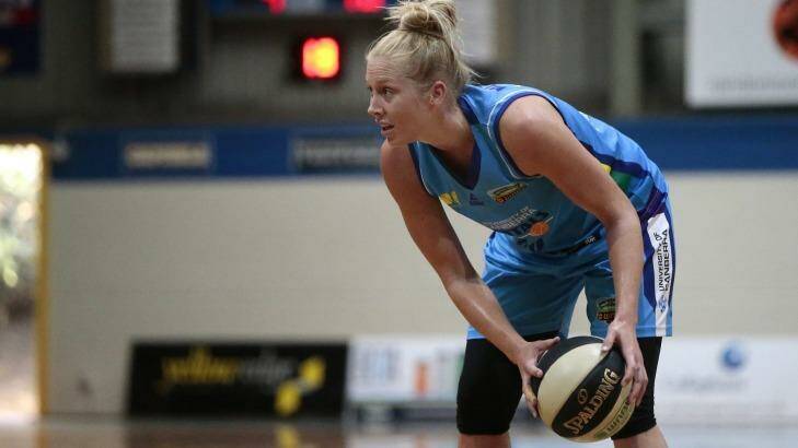 Canberra Capitals player Abby Bishop hopes to step up on the Australian Opals tour of Brazil this week. Photo: Jeffrey Chan