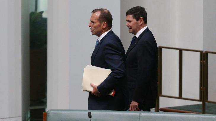 Backbenchers Tony Abbott and Kevin Andrews. Photo: Andrew Meares