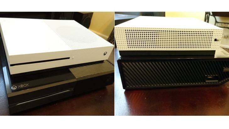 The Xbox One S has an internal power supply and still manages to be much smaller than the older Xbox One. Photo: Tim Biggs