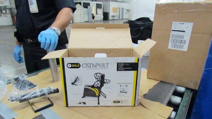 Police allege parcels of cocaine were concealed in machinery sent from the United States. Photo: NSW Police