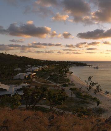 Sunset over the resort at Lizard Island. Photo: Supplied