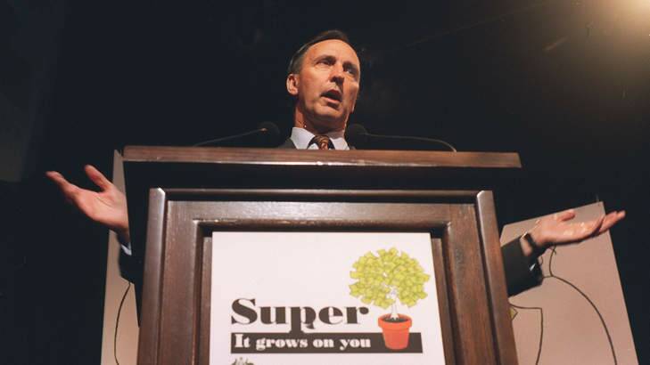 Tiny acorns: Paul Keating introduced compulsory super in the 1990s with 3 per cent contributions.