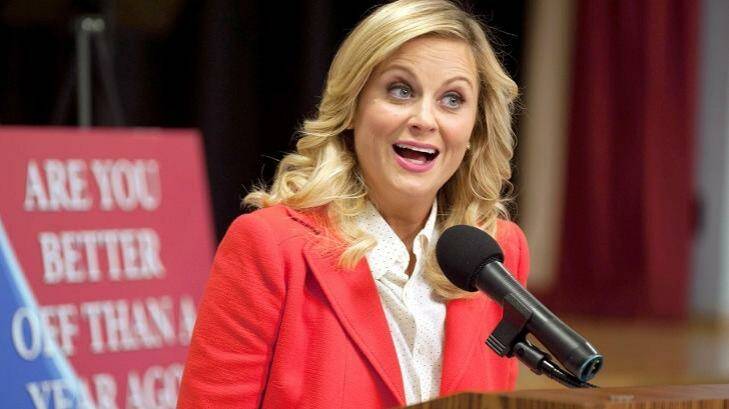 Parks And Rec's Leslie Knope, played by Amy Poehler.
