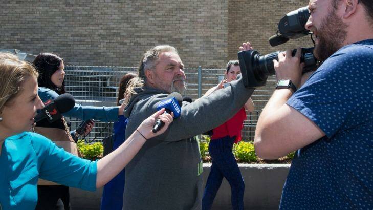 Norman Achurch, father of accused Chad Achurch, outside court on Tuesday. Photo: Edwina Pickles