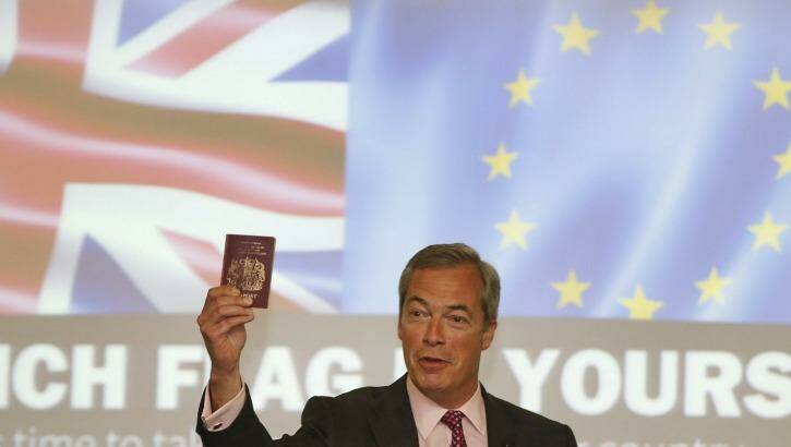 UKIP leader ad Leave campaigner Nigel Farage has been accused of using fear to rally Leave voters. Photo: Alastair Grant/AP