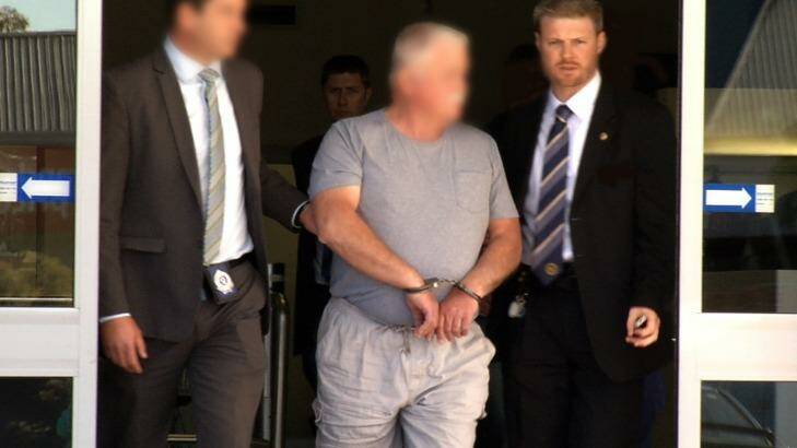 Police arrest Leonard John Warwick in Campbelltown in July. Photo: NSW Police