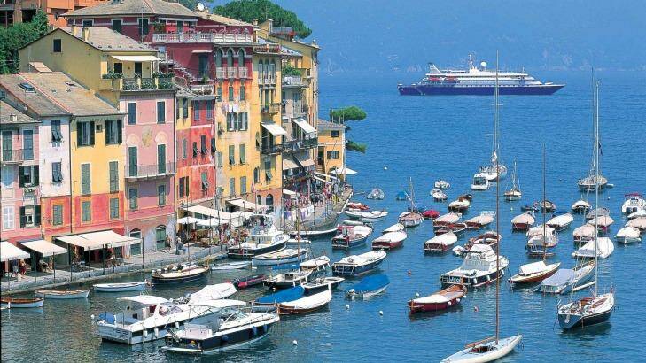 Seadream Yacht Club's luxury mega motor-cruisers will sail into some smaller Mediterranean ports such as Portofino in 2016. Photo: Supplied