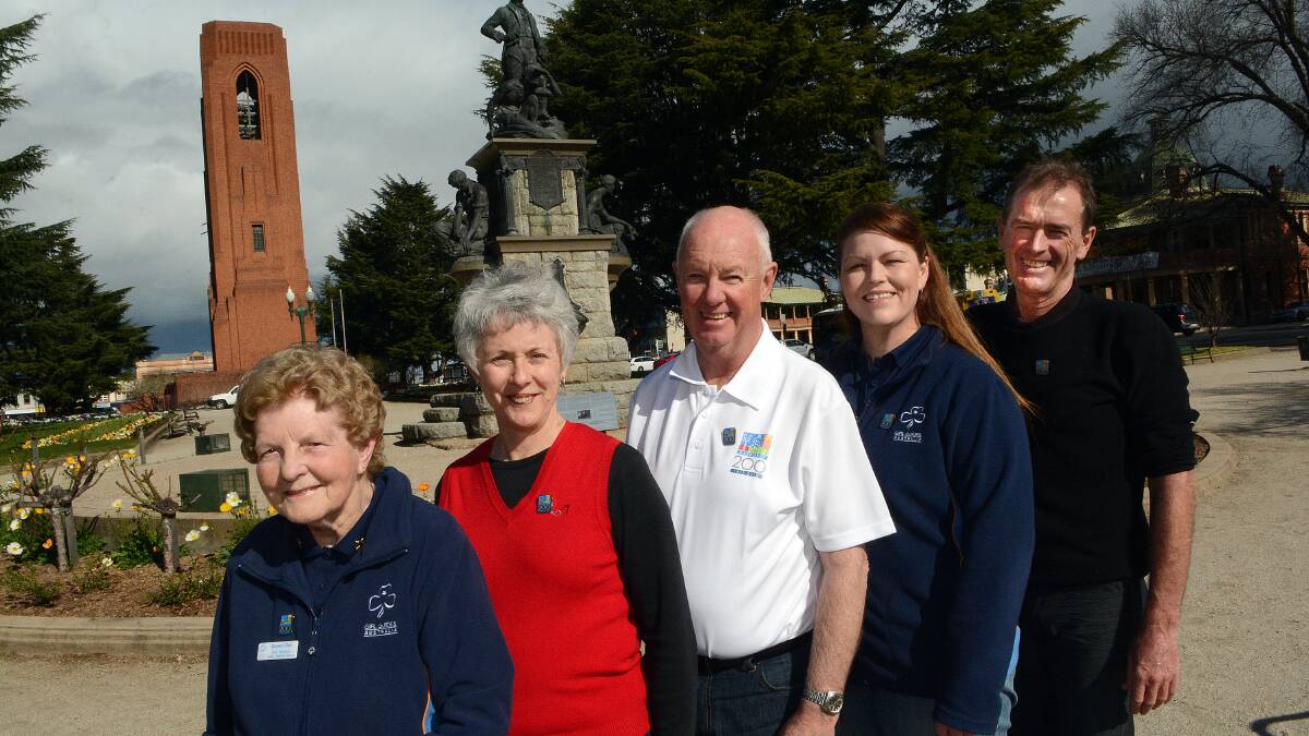 LIVING LEGENDS: Betty Wardman, Sally Coopes, mayor Graeme Hanger, Luisa Simeonidis and Mark Windsor are encouraging the community to nominate someone they think has made a substantial contribution to Bathurst. Photo: PHILL MURRAY	 090614plegends