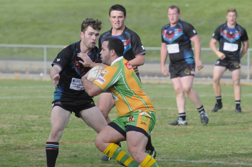BACK TO HAUNT THEM: Trent Rose was a leader in Orange CYMS' victory over his old Panthers side yesterday at Carrington Park. Photo: CHRIS SEABROOK	 051015cpan1