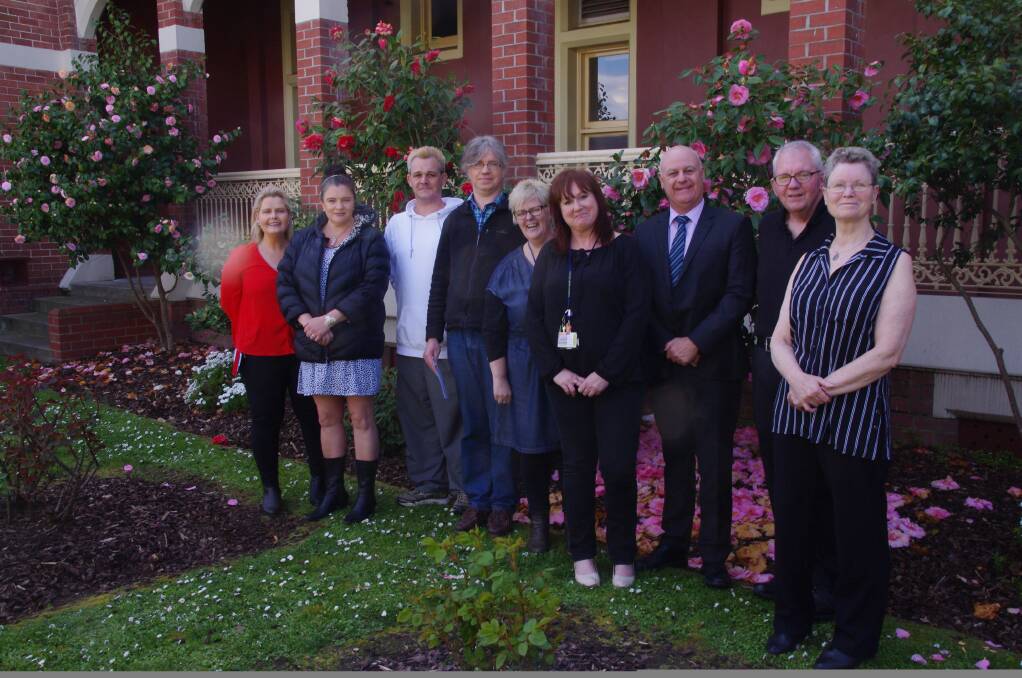 
Members of the Consumer Advisory Committee and Mental Health Services staff  
Paula Duffy, Cindy Main, Matt Stannells, Mark Lacey,  Michelle Wichello, Amanda McCartney,  Mick Fryar,  Barry Nixon and Alison Smith. 