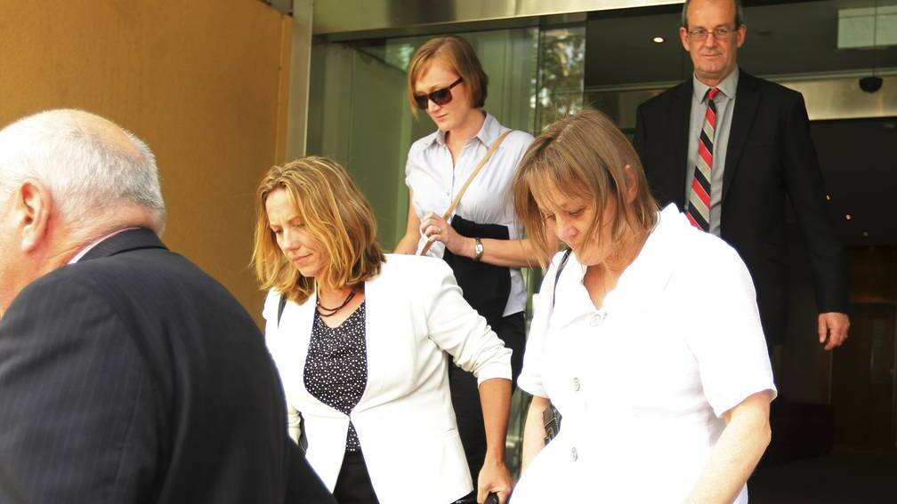 Alec Meikle’s family – including sister Rebecca, mother Andrea and father Richard – leave the NSW State Coroner’s Court yesterday following an adjournment in the inquest into his death.