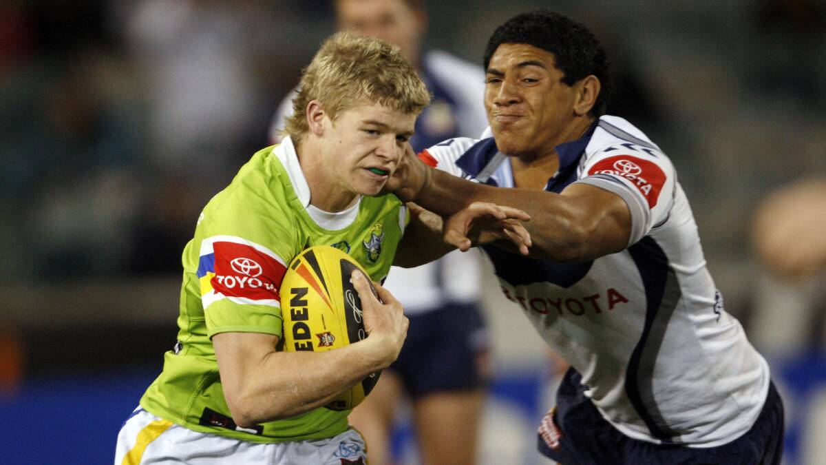 NO MORE: Canowindra product Hayden Hodge, pictured brushing off Cowboys wreaking ball Jason Taumalolo, will retire from National Rugby League having suffered through injury for two straight seasons. 