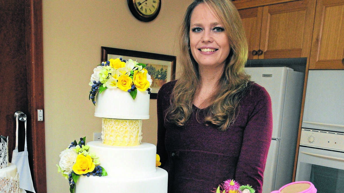 ORANGE: Vanessa Wardle was shocked she had won the Australian Cake Decorating Championships master class for wedding cakes after she saw the compeition. Photo: STEVE GOSCH 0401sgcakes2