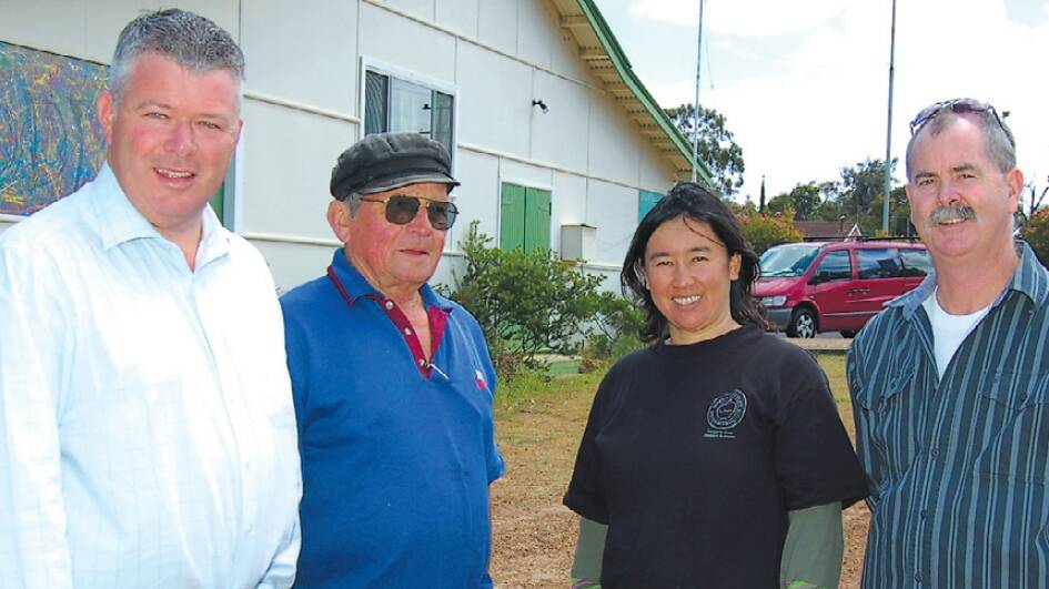 Troy Buswell, Brian Morris, Jacquie Happ and Trevor Dolan at the proposed site for the Dunsborough war memorial in 2007.