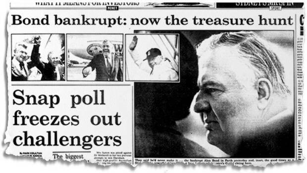 Alan Bond went bankrupt in 1992 with personal debts of $1.8 billion – the biggest personal bankruptcy Australia had seen.