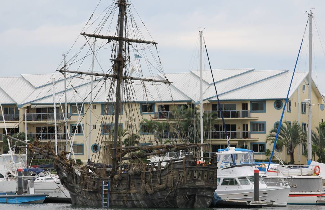 Pirate boat unwrapped at Raby Bay Harbour