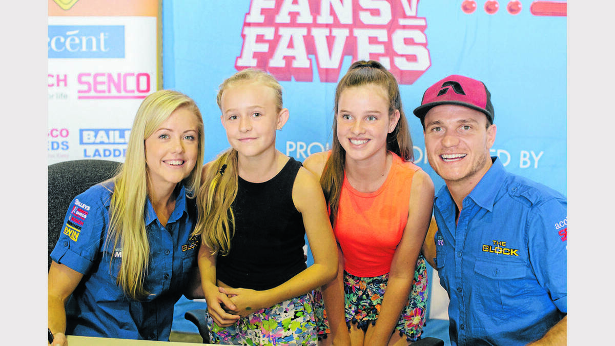 PARKES: Fans turned out in force to Hay's Mitre 10 to welcome personalities Kyal and Kara from the popular TV show, The Block. Photos: Hank Paul