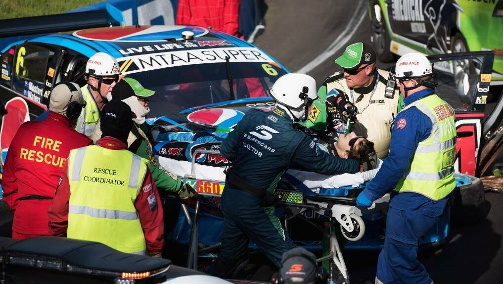 Defending champion Chaz Mostert has crashed out of Friday's Bathurst 1000 qualifying session. Photo: DANIEL KALISZ / GETTY IMAGES