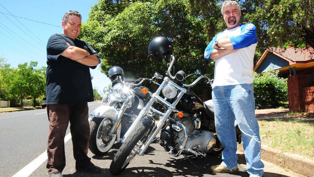 DUBBO: Black Dog RIde co-ordinators Steve Gower and Wayne Amor are pleased to see 100 people signing up for this Sunday's ride. Photo: BELINDA SOOLE
