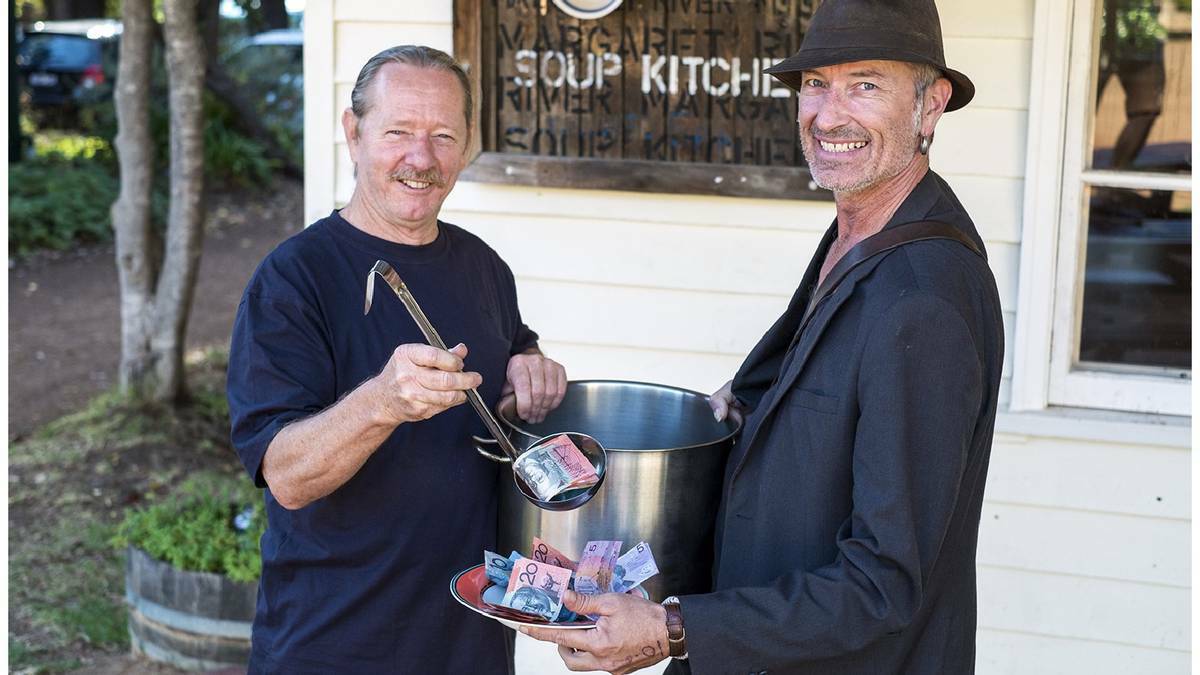 The Wilyabrup Gallery donated more than $800 to the Margaret River Soup Kitchen for the purchase of a new caravan to help house the town's homeless population last week. Photo: Sandy Powell/Augusta-Margaret River Mail.