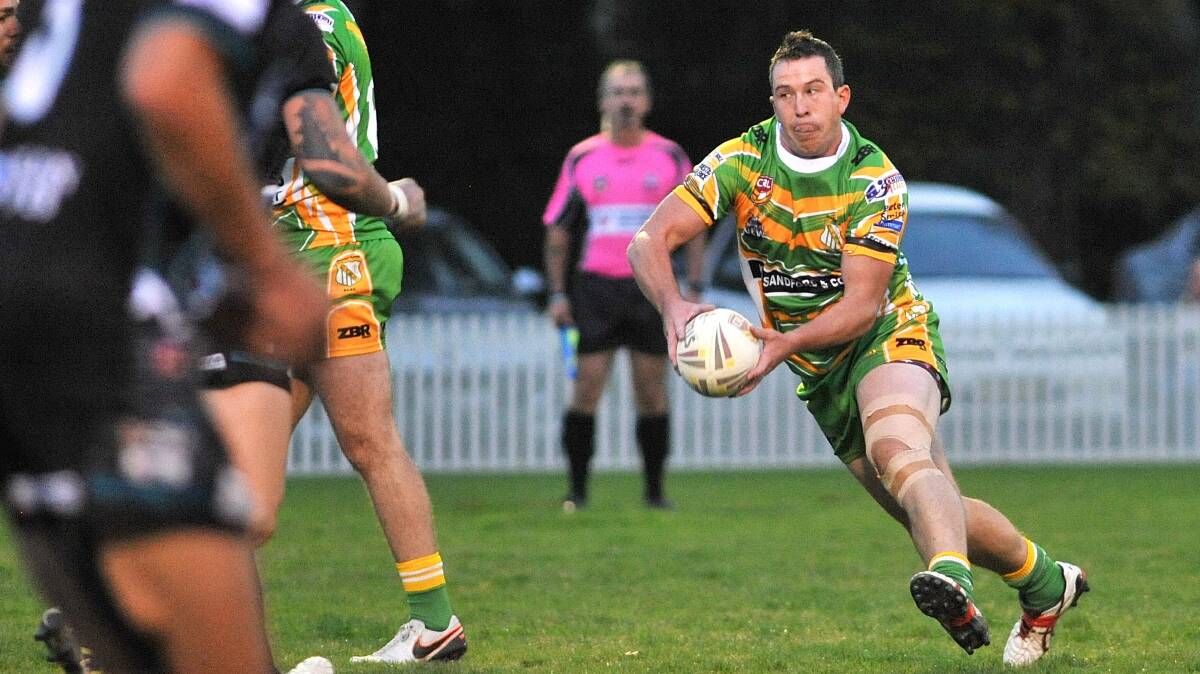 LOOKING FOR SUPPORT: Orange CYMS lock Tim Mortimer will be joined by several new-comers in the green and golds' side for the derby on Sunday. Photo: STEVE GOSCH