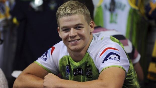 COMEBACK KID: Canowindra’s Hayden Hodge won’t give up on his dream of playing in the NRL, and has been selected in the Raiders’ Auckland Nines squad. Photo: GRAHAM TIDY/CANBERRA TIMES 
