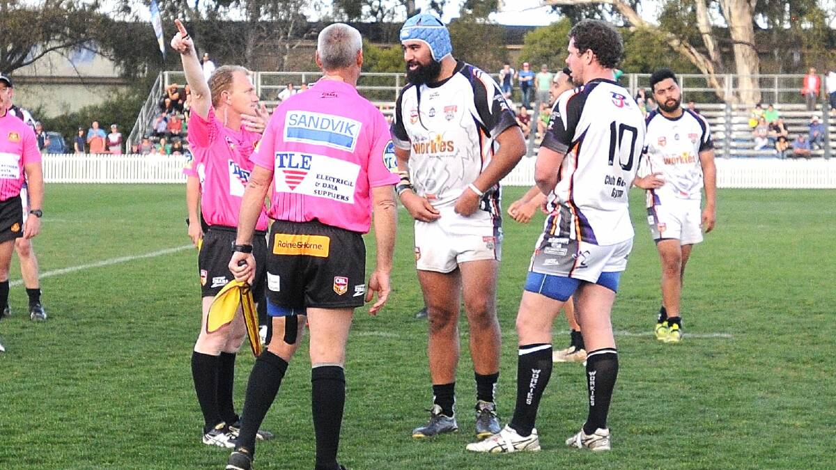 ONE OF THE BEST: Group 10 referee Jason Whitney in action in last year's grand final. If Group 11 have their way, the two associations could be pooling resources soon. Photo: STEVE GOSCH