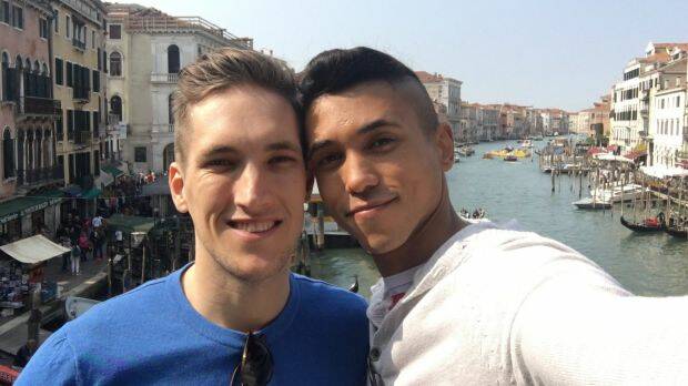 "Nothing comes above my relationship with Miguel": Rob Nay, left, with his partner Miguel Luciano. Photo: Supplied
