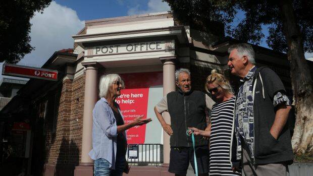 Lenore Kulakauskas (left) and Adrian Newstead (right) are among residents concerned about the proposed redevelopment of the Bondi Beach Post Office. Photo: Daniel Munoz
