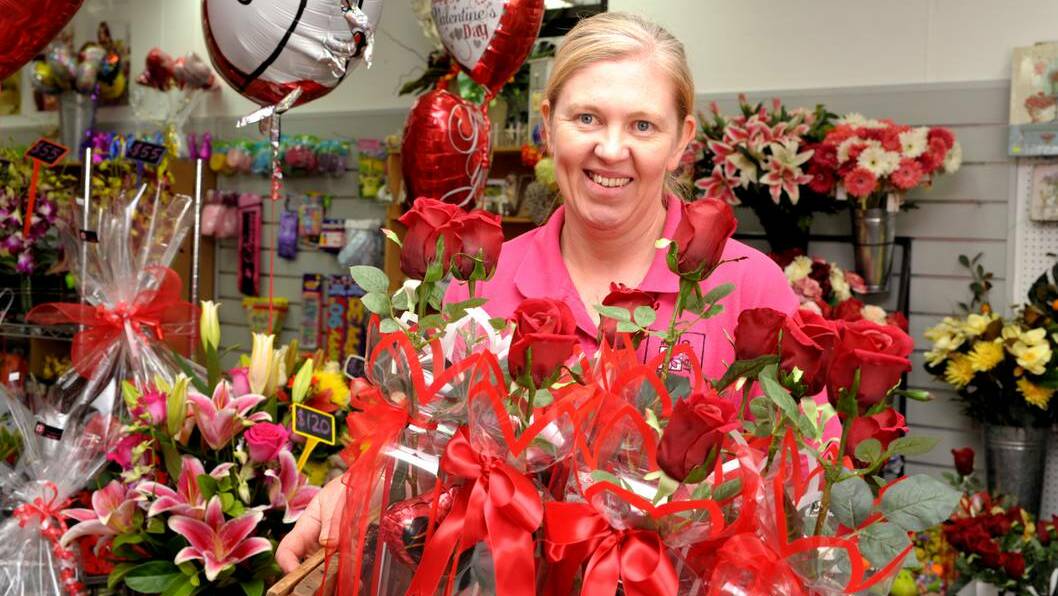 BATHURST: Lesley Kidd from The Flower Box has been working day and night to make sure no one misses out on spoiling their sweetheart this Valentine’s Day. Photo ZENIO LAPKA 021314zvalentines4