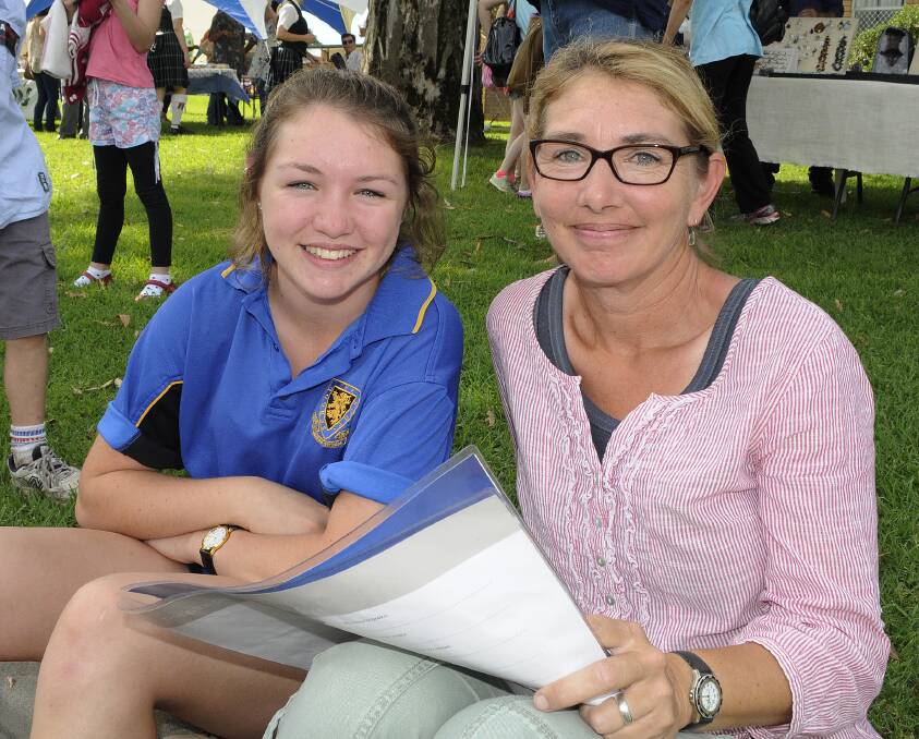 SNAPPED: The Scots School's annual Highland Gathering. Rachel and Marnie Hibbins. Photos: CHRIS SEABROOK 032314cscots1