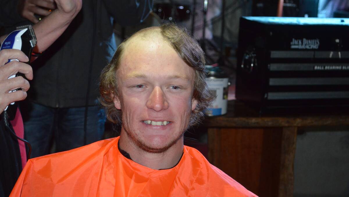 OUT AND ABOUT: Damien Loader at the World’s Greatest Shave at the Bridge Hotel, Perthville. 