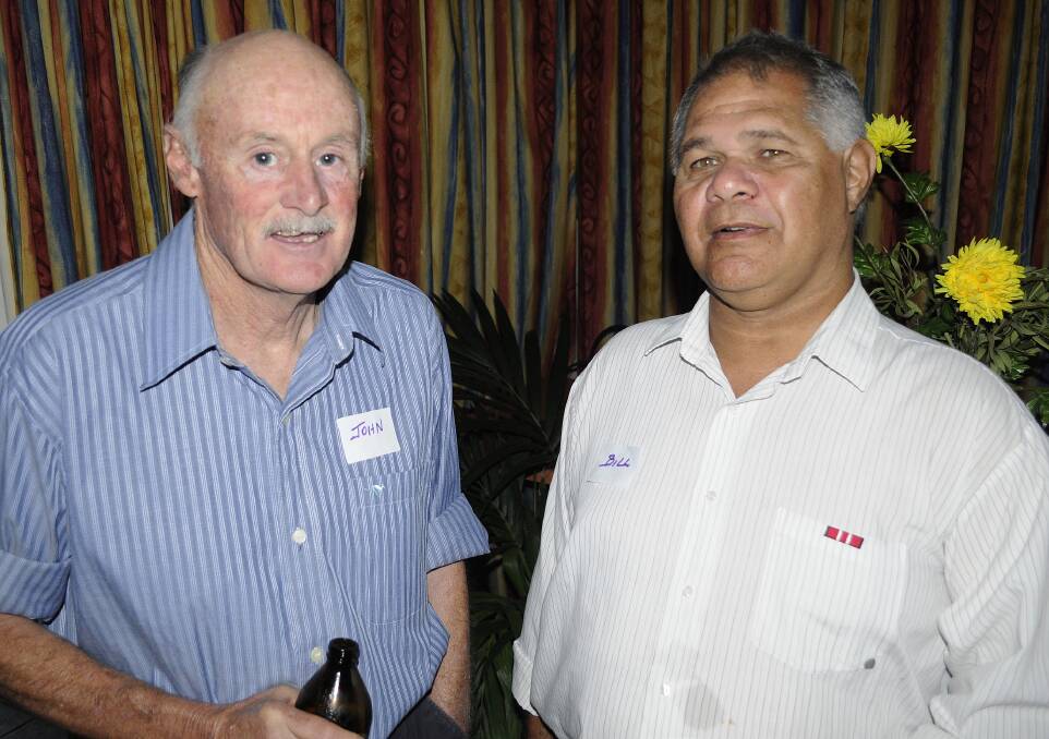 SNAPPED: A Welcome Home Dinner was held recently for veterans from post-Vietnam conflicts and peacekeeping operations and their partners. John Jones and Bill Allen.
