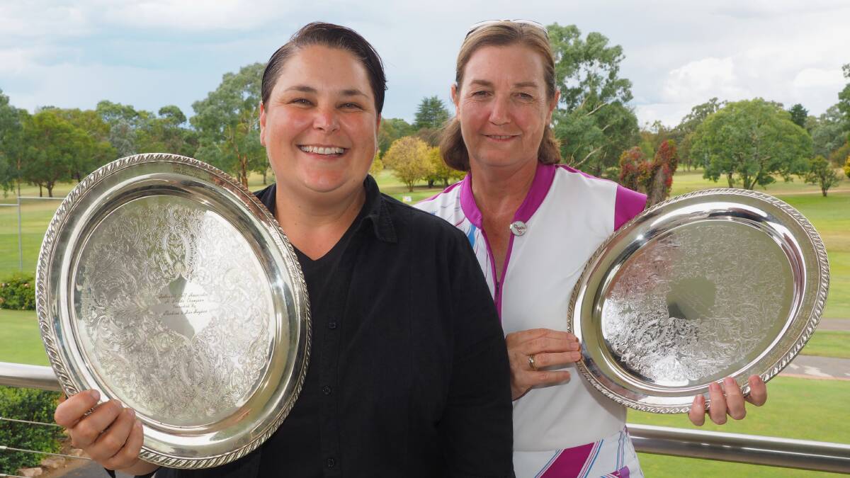 OUT AND ABOUT: Chelsea Litchfield A Grade winner and Linda Edwards B Grade winner at the Ladies Club Championships at the Bathurst Golf Club.