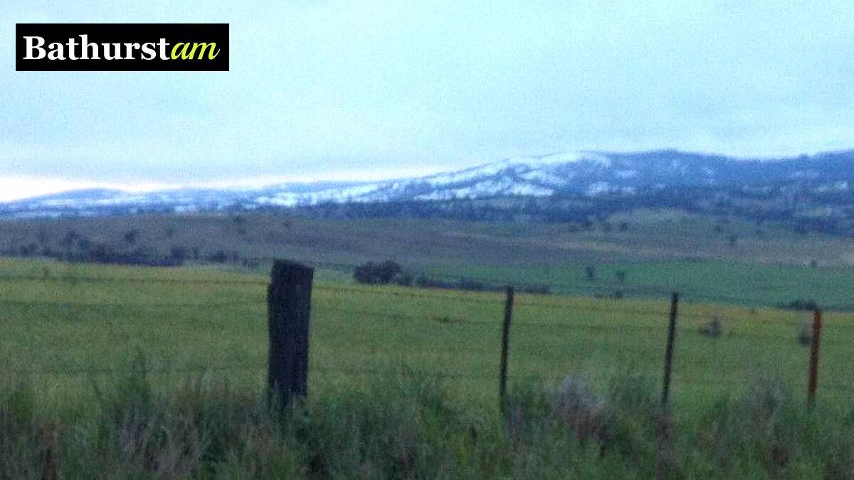 This morning's photo was submitted by Lynda Ireland. She took this photo looking toward Oberon from O'Connell on Wednesday morning. Beautiful snow caps on the hills. If you have a photo you would like to share email it to acoomans@fairfaxmedia.com.au
