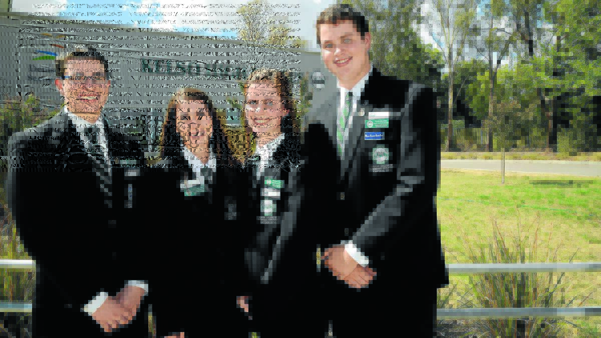 KELSO HIGH CAMPUS: Zac Baker, Chloe Fulthorpe, Melissa Wells and Louis
Meurant. 021114pkelso